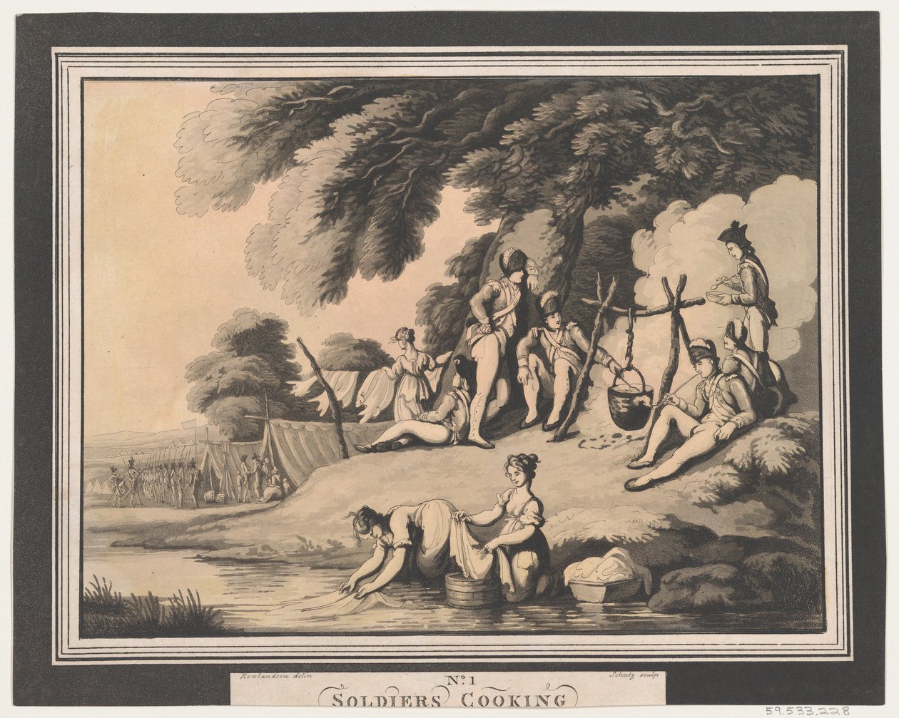 सोल्जर्स कुकिंग, 1 अप्रैल, 1798। द्वारा हेनरिक संरक्षण