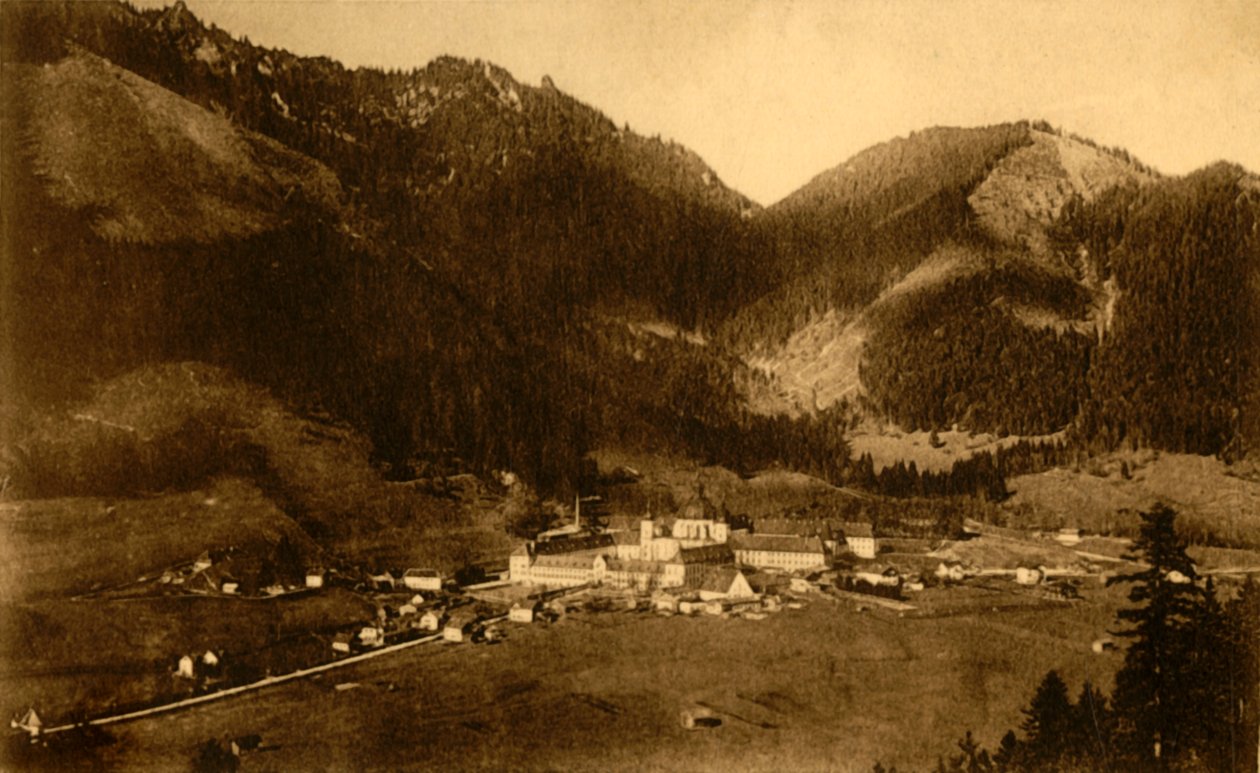 दक्षिण से एटल एबे, बवेरिया, जर्मनी, c1922। द्वारा हेनरिक स्टिंग