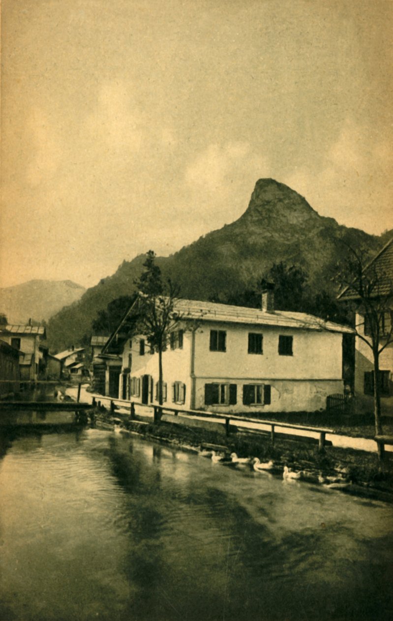 ओबेरमर्जगाउ, बावरिया, जर्मनी में मिलस्ट्रीम c1922। द्वारा हेनरिक उहल्स्किम