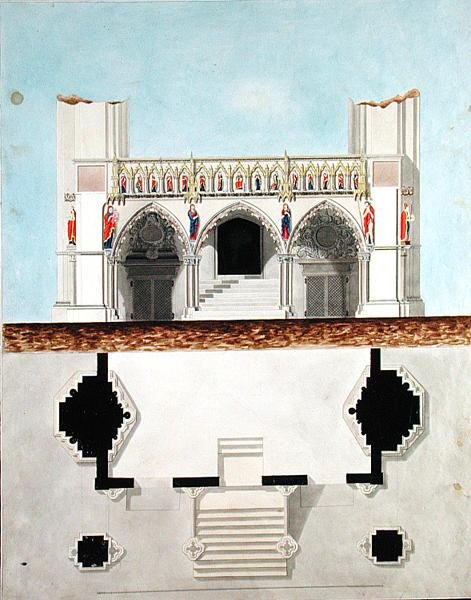 हैम्बर्ग कैथेड्रल की चोइर स्क्रीन, 1805 द्वारा हेनरिक विल्हेम जूलियस कोच