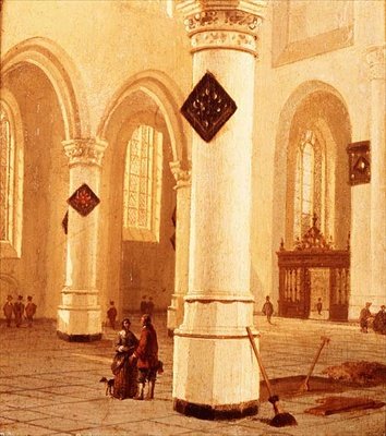 चर्च का इंटीरियर (कैनवास पर तेल) द्वारा हेंड्रिक कॉर्नेलिसज़। वैन Vliet