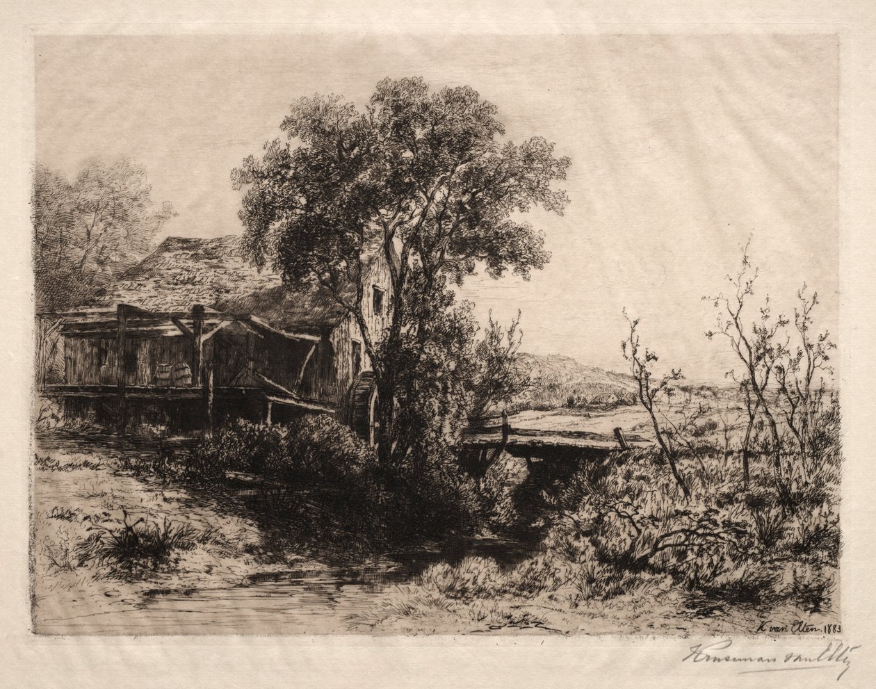 द डेजर्टेड मिल, 1883। द्वारा हेंड्रिक डर्क क्रुसमैन वैन एलेन