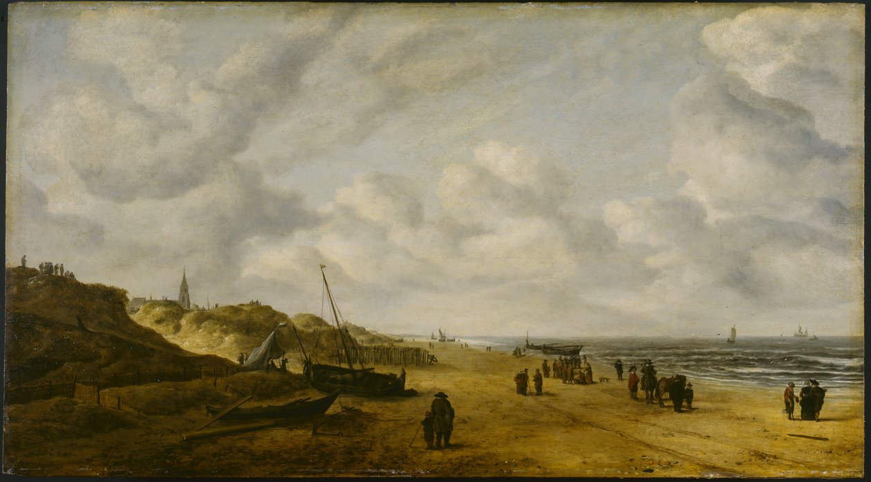 Scheveningen रेत का दृश्य, c.1630 (पूर्व संरक्षण; देखें 1112739 द्वारा हेंड्रिक वैन एंथोनीसन