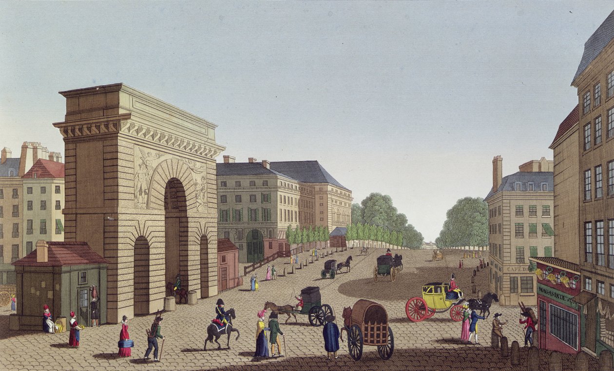 पोर्ट सेंट मार्टिन, c.1815-20 (रंग उत्कीर्णन) द्वारा हेनरी कौरवोइज़ियर-वोइसिन