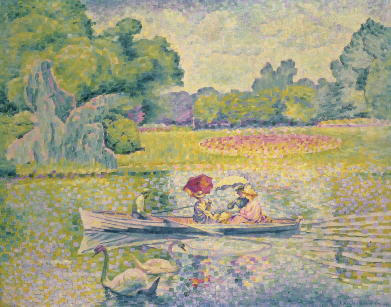 Bois de Boulogne में प्रोमेनेड, c.1906 द्वारा हेनरी एडमंड क्रॉस