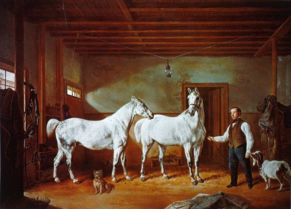 स्टुयवेसेंट परिवार का स्थिर, c.1854 (रंग लिथो) द्वारा हेनरी (बाद में) डेलाट्रे