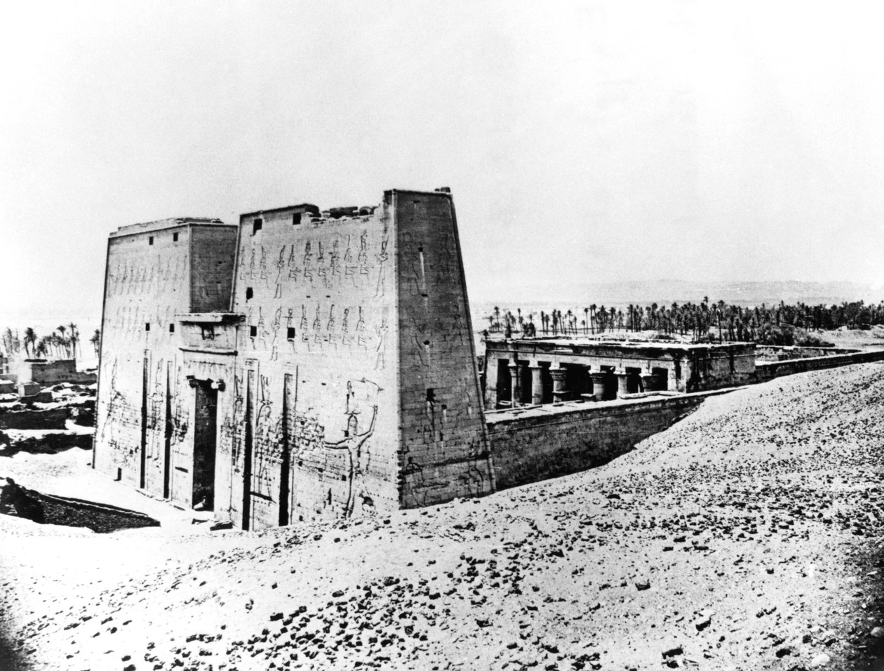 एडफू, नूबिया, मिस्र, 1887 द्वारा जॉर्जेस हेनरी बेचर्ड