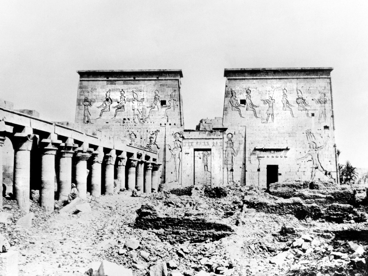 आइसिस, फिलाई, नूबिया, मिस्र का मंदिर, 1887 द्वारा जॉर्जेस हेनरी बेचर्ड