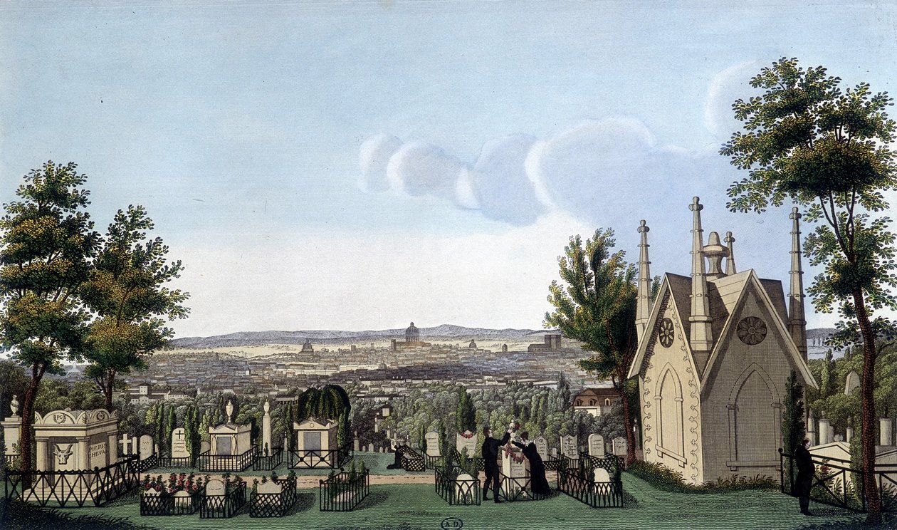 Père de Lachaise का कब्रिस्तान - Courvoisier . द्वारा द्वारा हेनरी कौरवोइज़ियर-वोइसिन