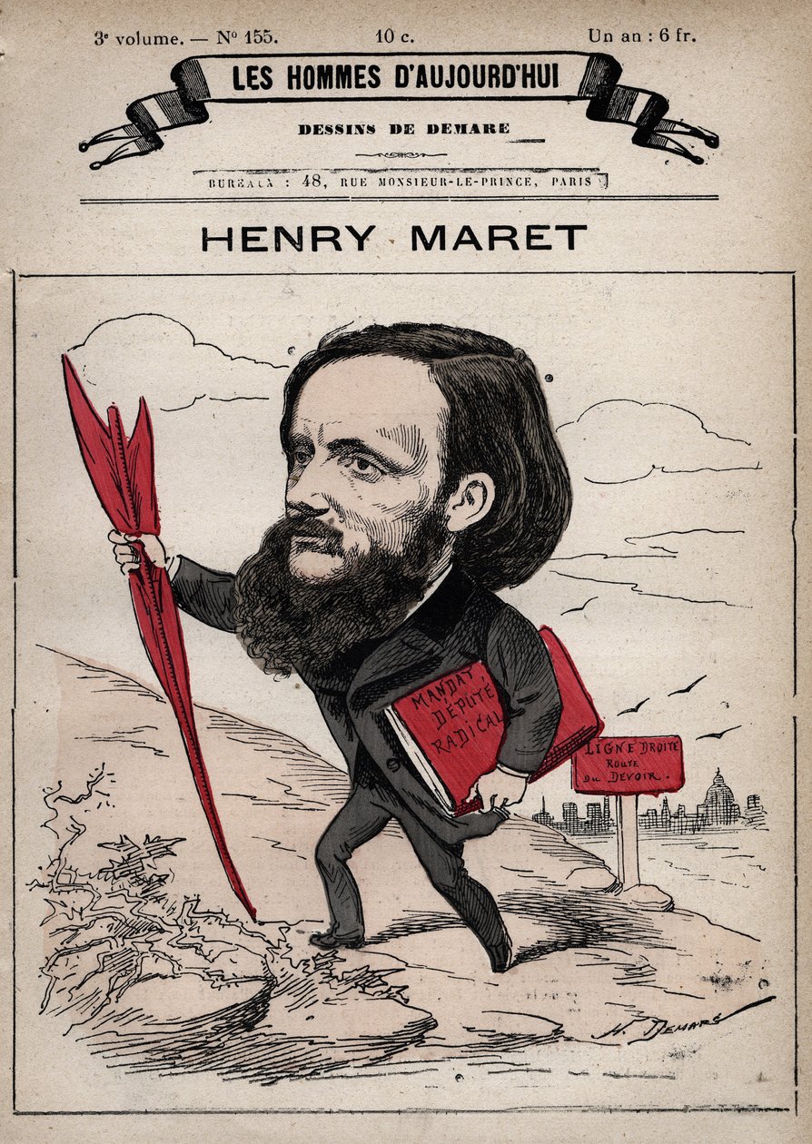 हेनरी (हेनरी) मारेट का कार्टून (1837-1917) अंग्रेजी पत्रकार और राजनीतिज्ञ - 'लेस होम्स डी'टुडे' से सी। 1880 1880 हेनरी डेमारे द्वारा (1846-1888) द्वारा हेनरी डेमरे