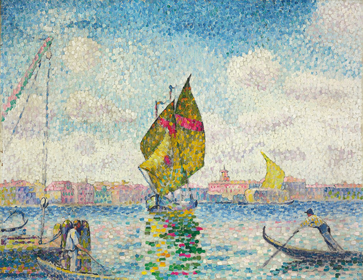 Giudecca या वेनिस, मरीन पर सेलबोट्स; Giudecca या वेनिस, नौसेना पर नौकायन, 1903-1905 द्वारा हेनरी एडमंड क्रॉस