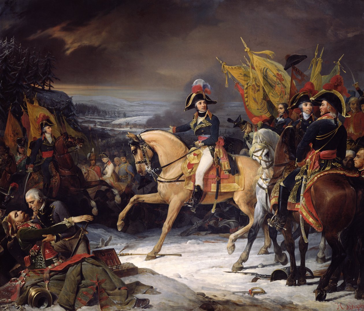 होहेनलिंडन की लड़ाई, 3 दिसंबर 1800, 1836 द्वारा हेनरी फ्रेडरिक शोपिन