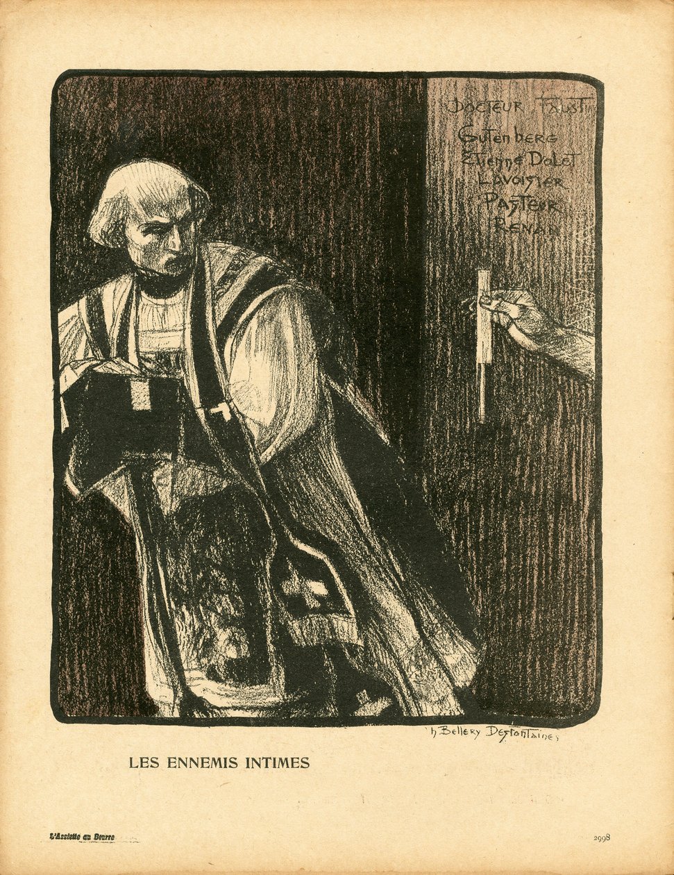L'Plate au Beurre, संख्या 180, B & W . में व्यंग्य द्वारा हेनरी जूल्स फर्डिनेंड बेलेरी डिफोंटेन्स