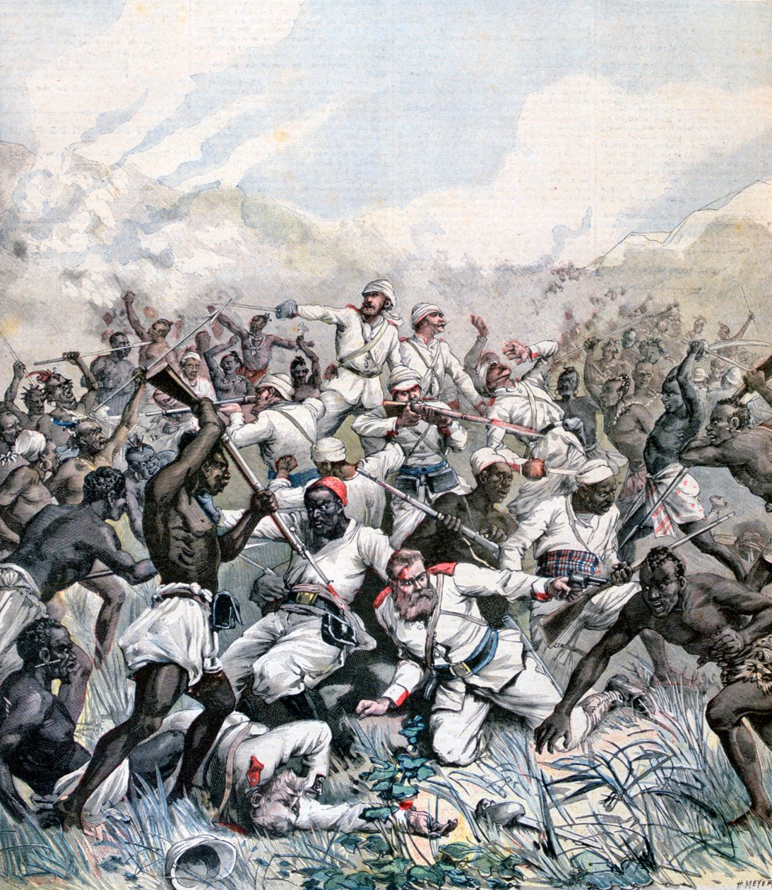 अफ्रीका में एक जर्मन अभियान का विनाश, 1891 द्वारा हेनरी मेयर