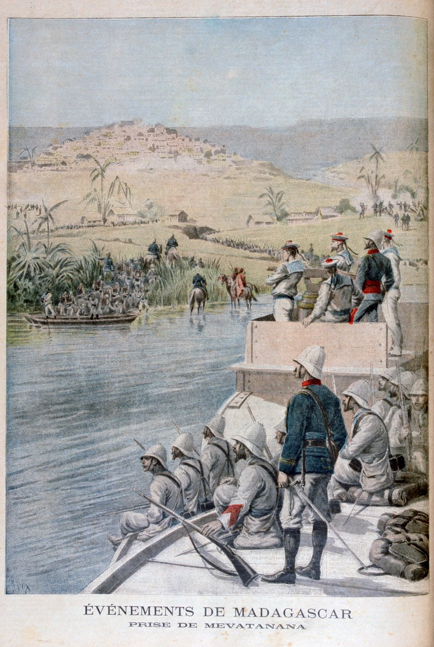 मेडागास्कर में घटनाक्रम: द कैप्चर ऑफ मेवातनाना, 1895 द्वारा हेनरी मेयर