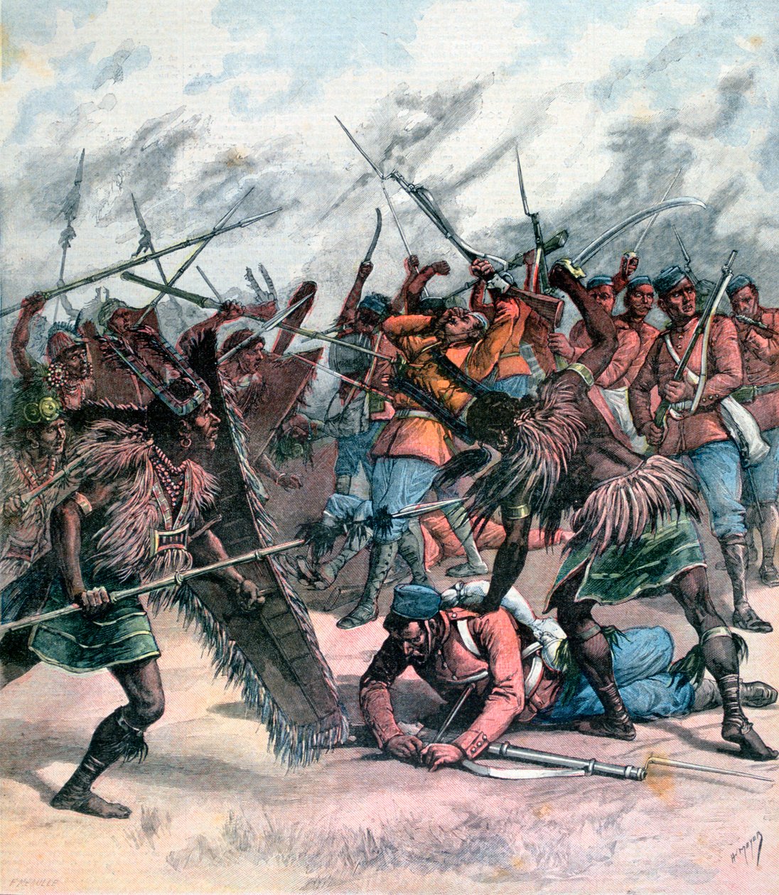 मानपुर, भारत में विद्रोह, 1891 द्वारा हेनरी मेयर