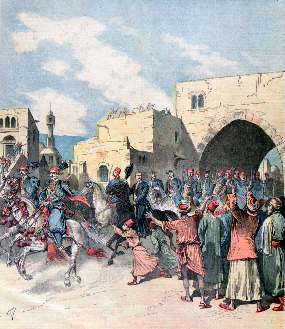 1892 में क्रिसमस के उत्सव के दौरान बेथलहम में फ्रांसीसी दूतावास आता है द्वारा हेनरी मेयर