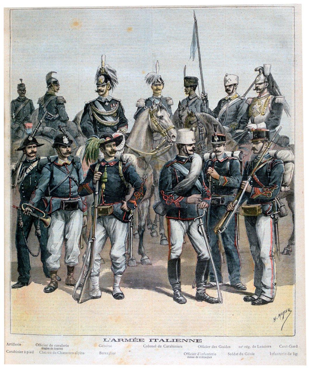 इतालवी सेना, 1892 द्वारा हेनरी मेयर