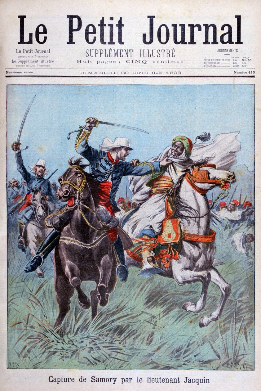 1898 में ग्वेलेमौ के पास लेफ्टिनेंट जैक्विन द्वारा टूरे समोरी पर कब्जा। द्वारा हेनरी मेयर