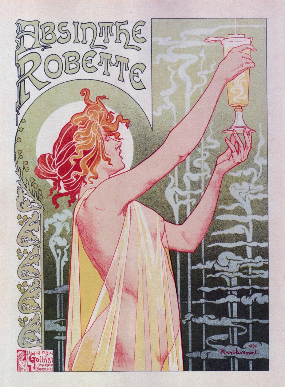 Absinthe Robette पोस्टर, 1896 द्वारा हेनरी एंटोनी थियोडोर लाइवमोंट