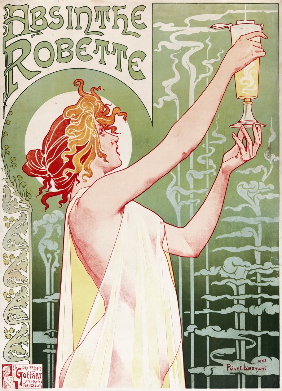 Privat Livemont . द्वारा Absinthe Robette पोस्टर द्वारा हेनरी एंटोनी थियोडोर लाइवमोंट