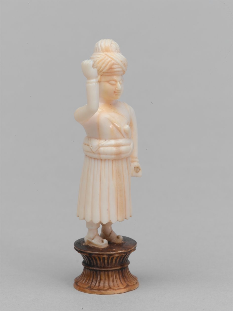 काला मोहरा, शतरंज का टुकड़ा, भारत, 1820 लगभग द्वारा हेनरी रेनॉड