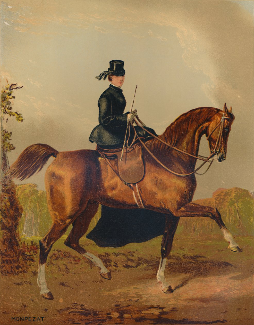 ए लेडीज़ हॉर्स - द प्रॉपर्टी ऑफ़ द लेट अर्ल ऑफ़ पेमब्रोक, c1840s, c1879। द्वारा हेनरी डी'इनेसी मोंटपेज़ातो