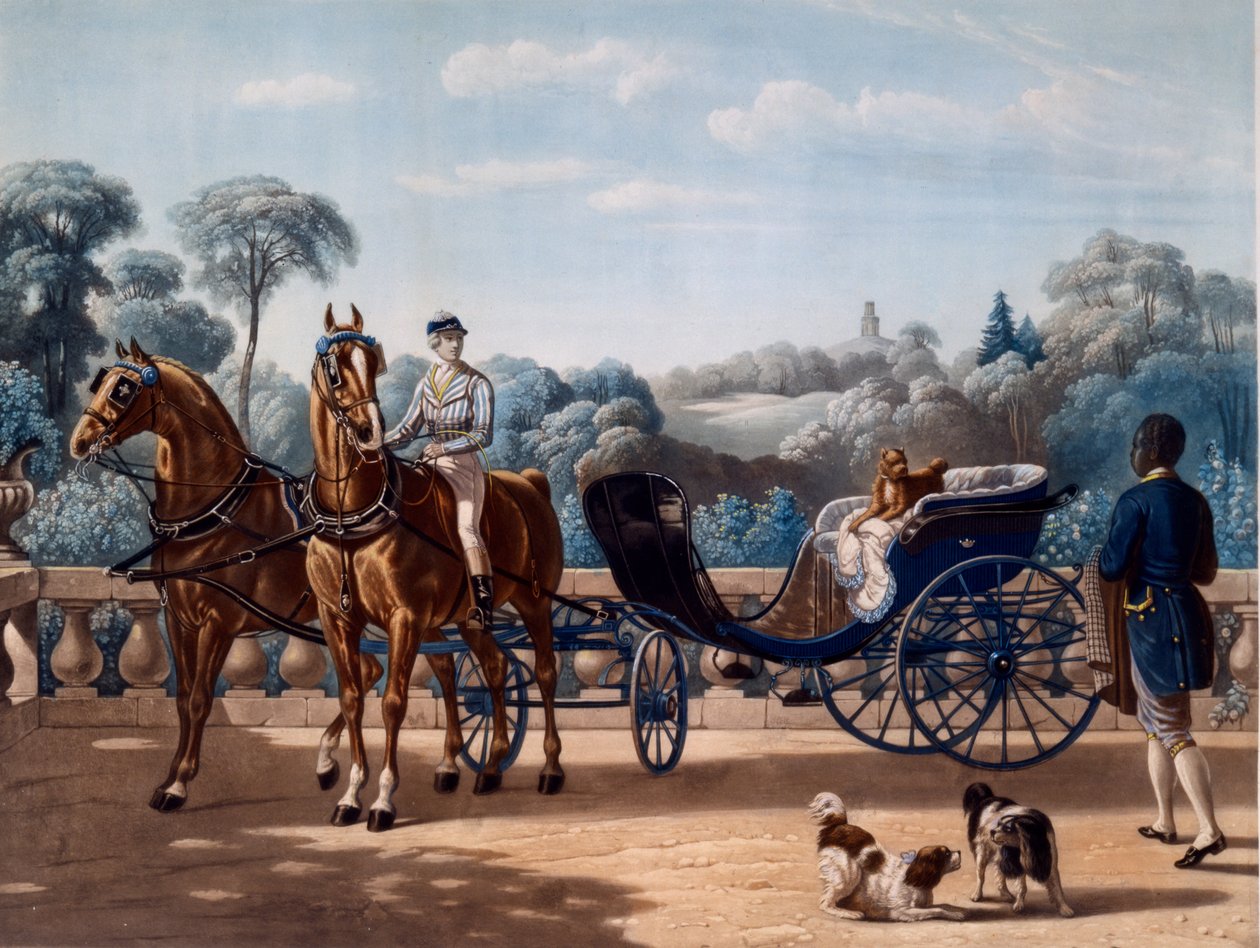 घोड़ा और गाड़ी, पहली छमाही C19th द्वारा हेनरी डीएनेसी मोंपेत्ज़त