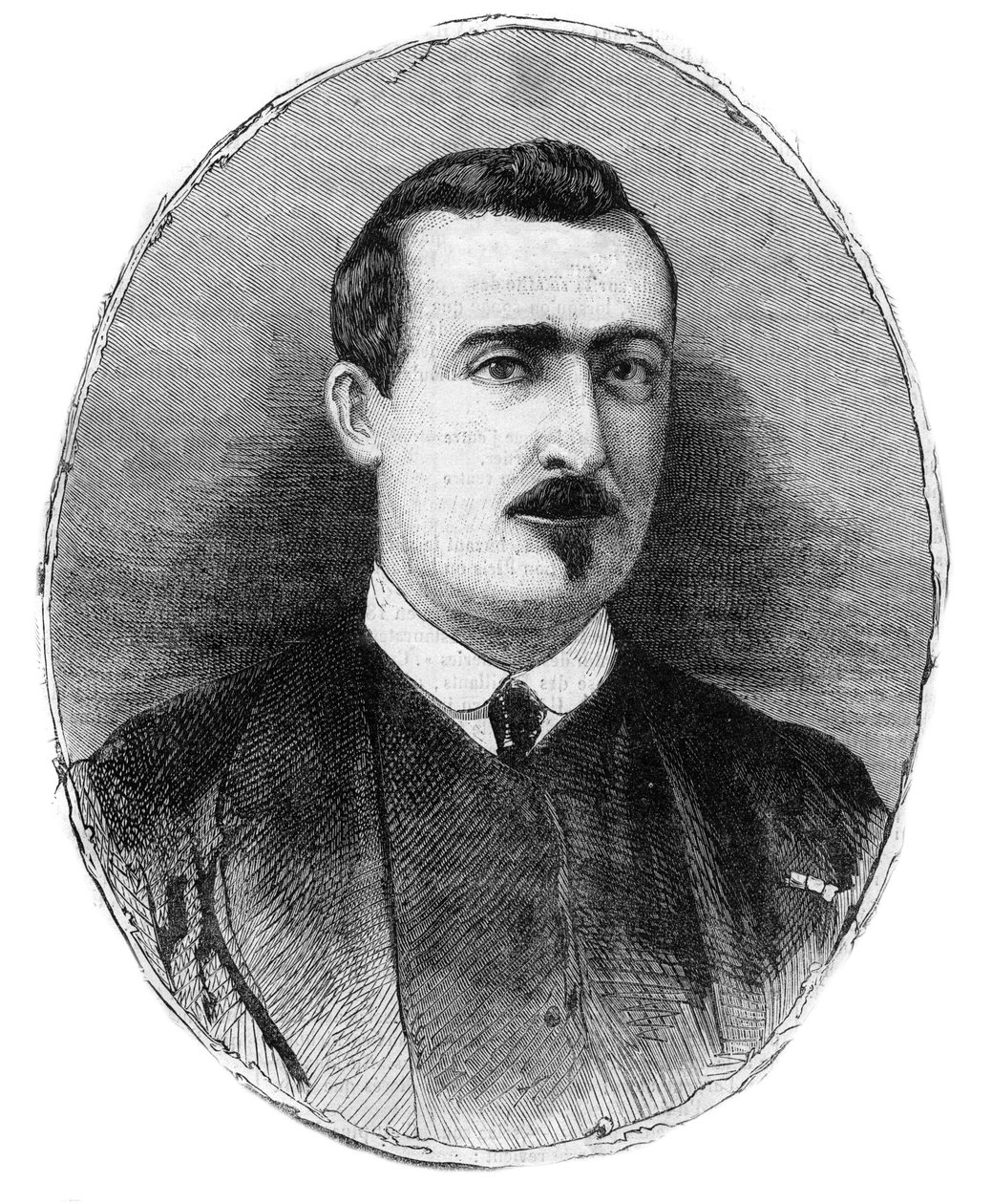 एंटोनी अल्फोंस चेसपोट का पोर्ट्रेट (1833-1905) उसी नाम की राइफल के आर्मरर और क्रिएटर - हेनरी डी मोंटौट द्वारा ड्राइंग द्वारा हेनरी डी मोंटौटा
