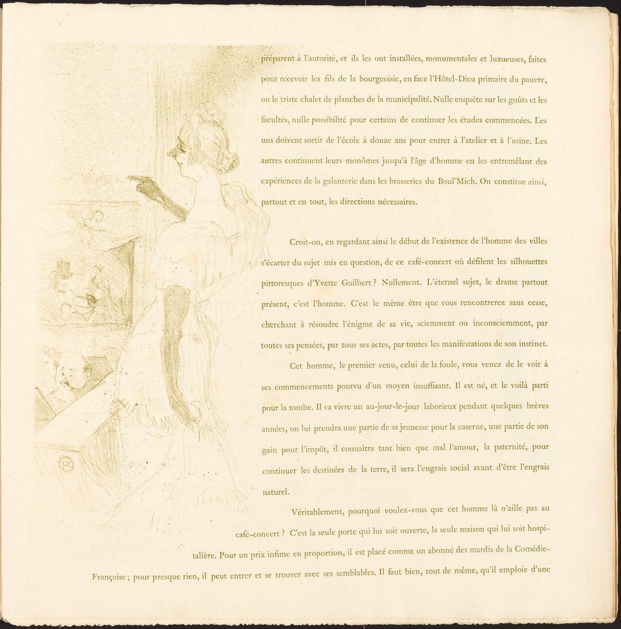 यवेटे गिल्बर्ट, 1894। द्वारा हेनरी डे टूलूस लॉटरेक