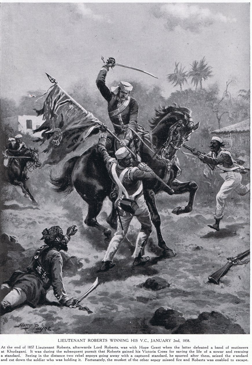 लेफ्टिनेंट रॉबर्ट्स ने अपने वीसी जनवरी 1858 को जीता द्वारा हेनरी ए। पायने