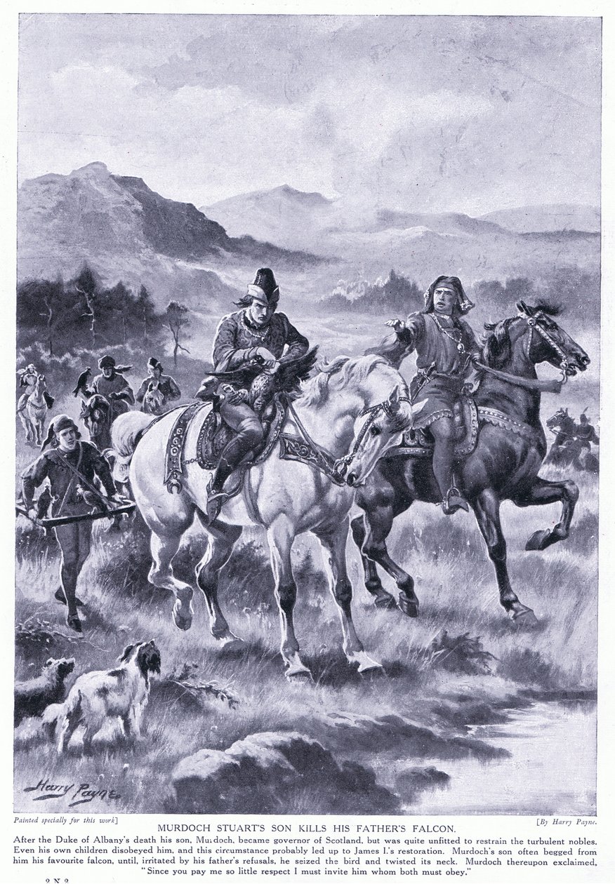 मर्डोक स्टुअर्ट्स बेटा अपने पिता बाज़ को मारता है, 1920 द्वारा हेनरी ए। पायने