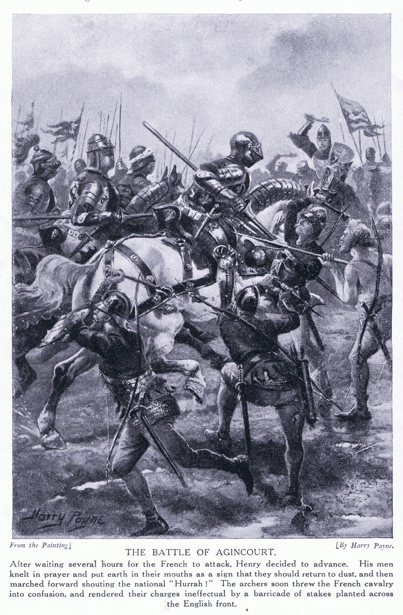 एजिनकोर्ट की लड़ाई AD1415, 1920 की द्वारा हेनरी ए। पायने