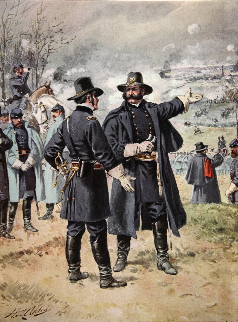 फ्रेडरिक्सबर्ग की लड़ाई में जनरल बर्नसाइड, 13 दिसंबर, 1862 द्वारा हेनरी अलेक्जेंडर ओग्डेन