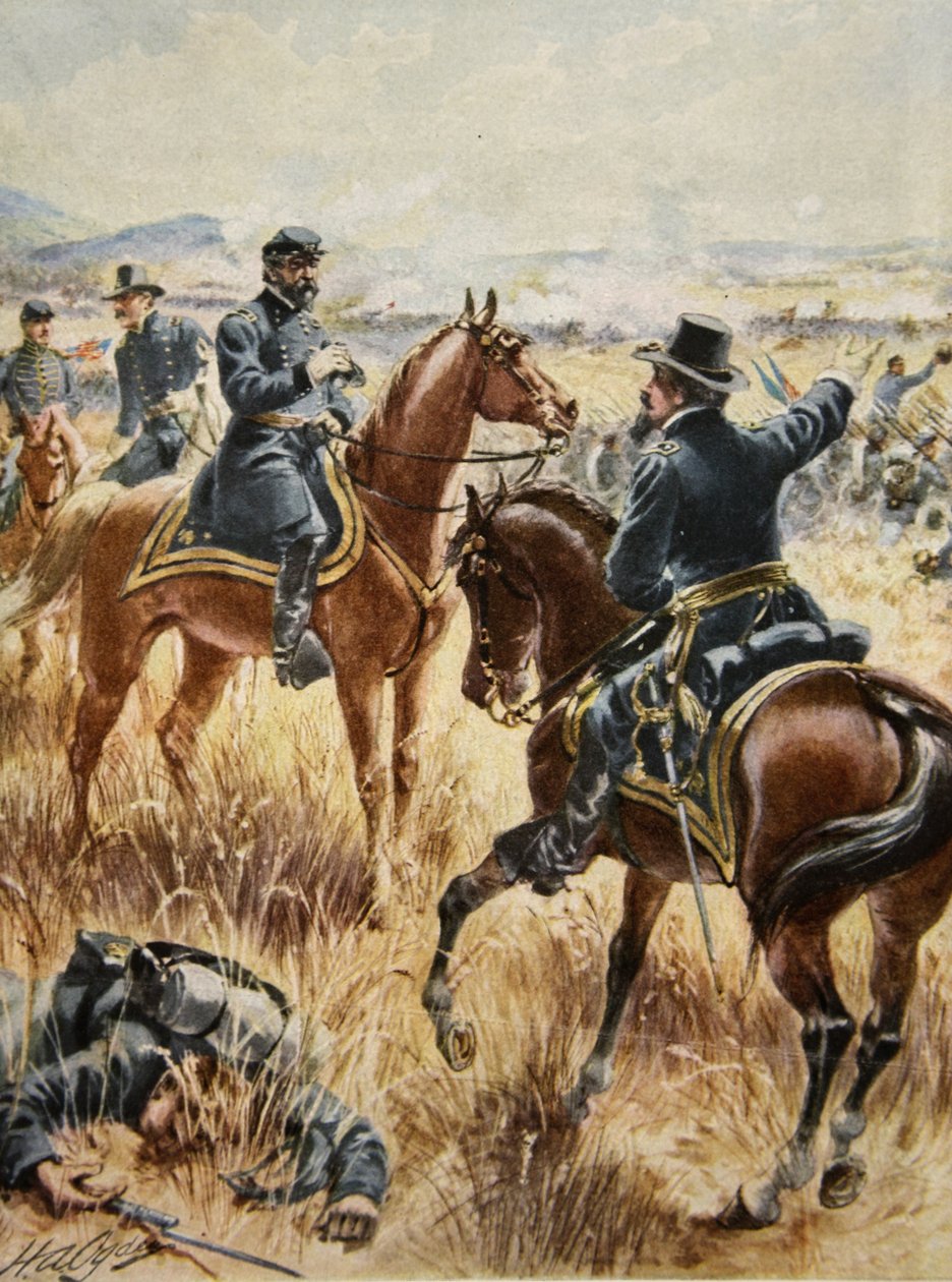 2 जुलाई 1863 को गेटीसबर्ग की लड़ाई में मेजर जनरल जॉर्ज मीडे द्वारा हेनरी अलेक्जेंडर ओग्डेन