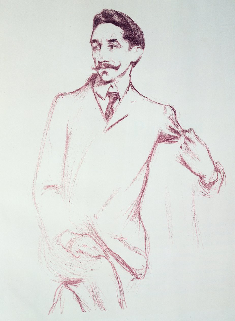 रॉबर्ट डी मोंटेस्क्यूउ का पोर्ट्रेट (1855-1921) 1901 (कागज पर रंगीन चाक) द्वारा हेनरी बैताल