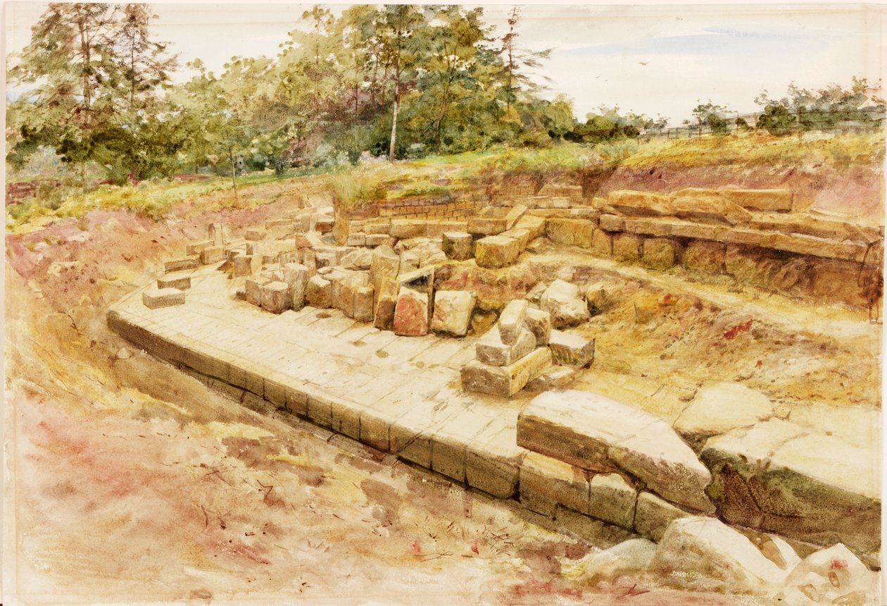 Cilurnum (कागज पर गोंद, पेंसिल और शौचालय द्वारा हेनरी बर्डन रिचर्डसन