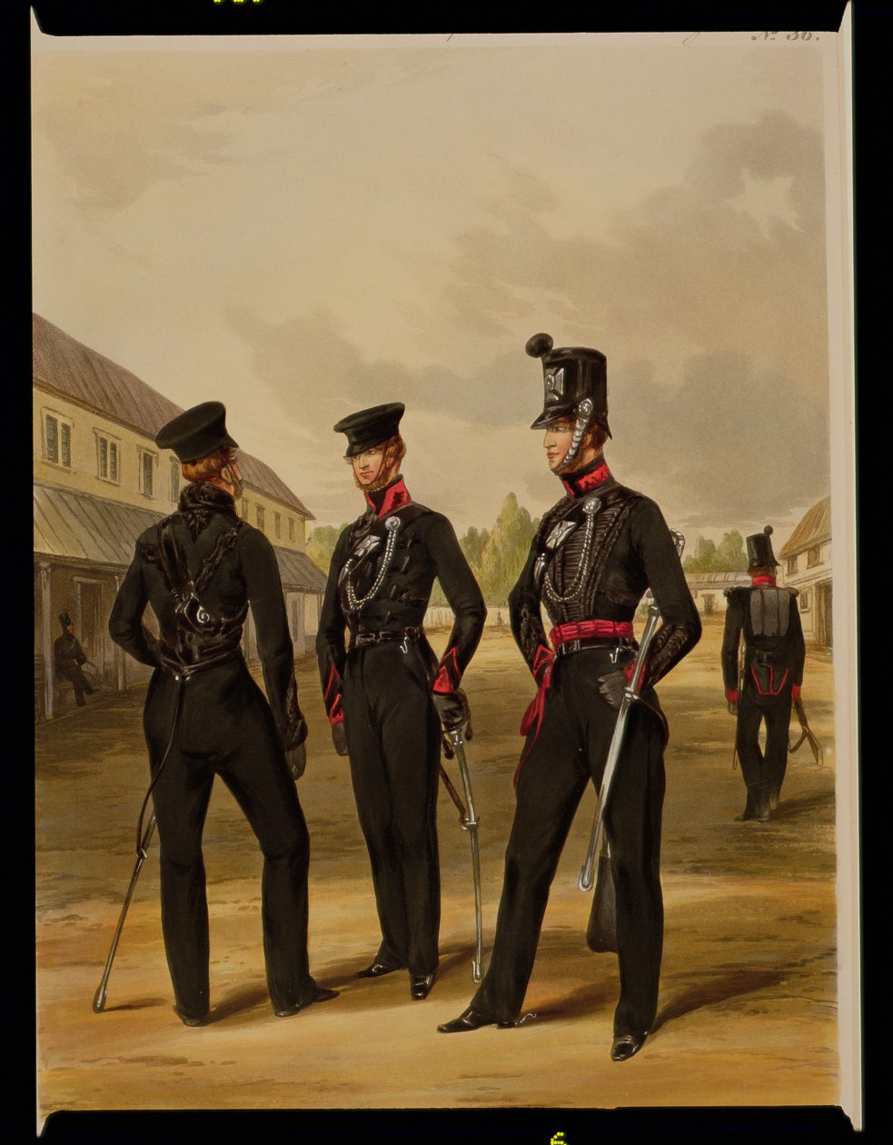 60 वीं राइफल्स (किंग्स रॉयल राइफल कॉर्प्स) के पुरुष, c.1830 द्वारा हेनरी मार्टेंस