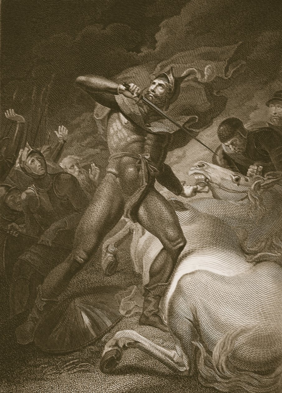 टॉटन की लड़ाई के पूर्व द वार ऑफ द अर्ल ऑफ वारविक, टी। होलोवे द्वारा उत्कीर्ण, डेविड ह्यूम के &39;द हिस्ट्री ऑफ इंग्लैंड&39;, पीब से चित्रण आर। बाउयर, लंदन, द्वारा 1812 (उत्कीर्णन) द्वारा हेनरी ट्रेशम