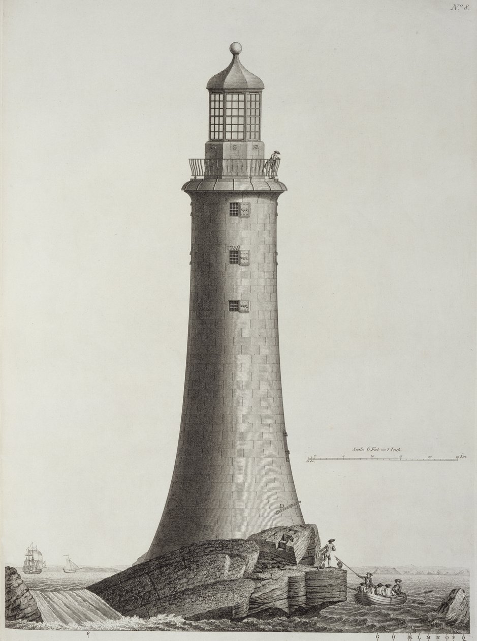 एडिसन लाइटहाउस को एडवर्ड रूकर (c.1712-74), 1763 द्वारा उकेरा गया द्वारा हेनरी विंस्टनले