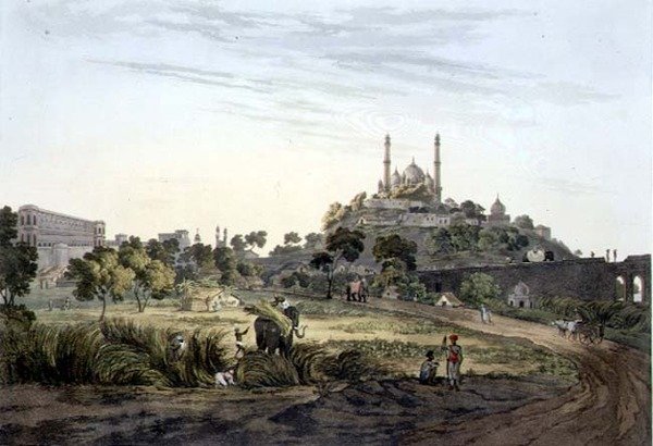 लखनऊ में एक दृश्य, प्लेट VII, डेनियल हैवेल द्वारा उकेरा गया (1785-1826) 1809 (उत्कीर्णन) द्वारा हेनरी (बाद में) नमक
