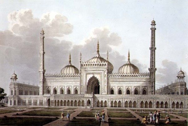 लखनऊ में मस्जिद, प्लेट VI, एल हिल द्वारा उकेरा गया द्वारा हेनरी (बाद में) नमक