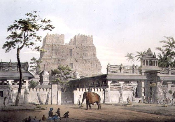 रामिसेरम में शिवालय, प्लेट IX, जे. ब्लक द्वारा उकेरा गया (fl.1791-1831) 1809 (उत्कीर्णन) द्वारा हेनरी (बाद में) नमक