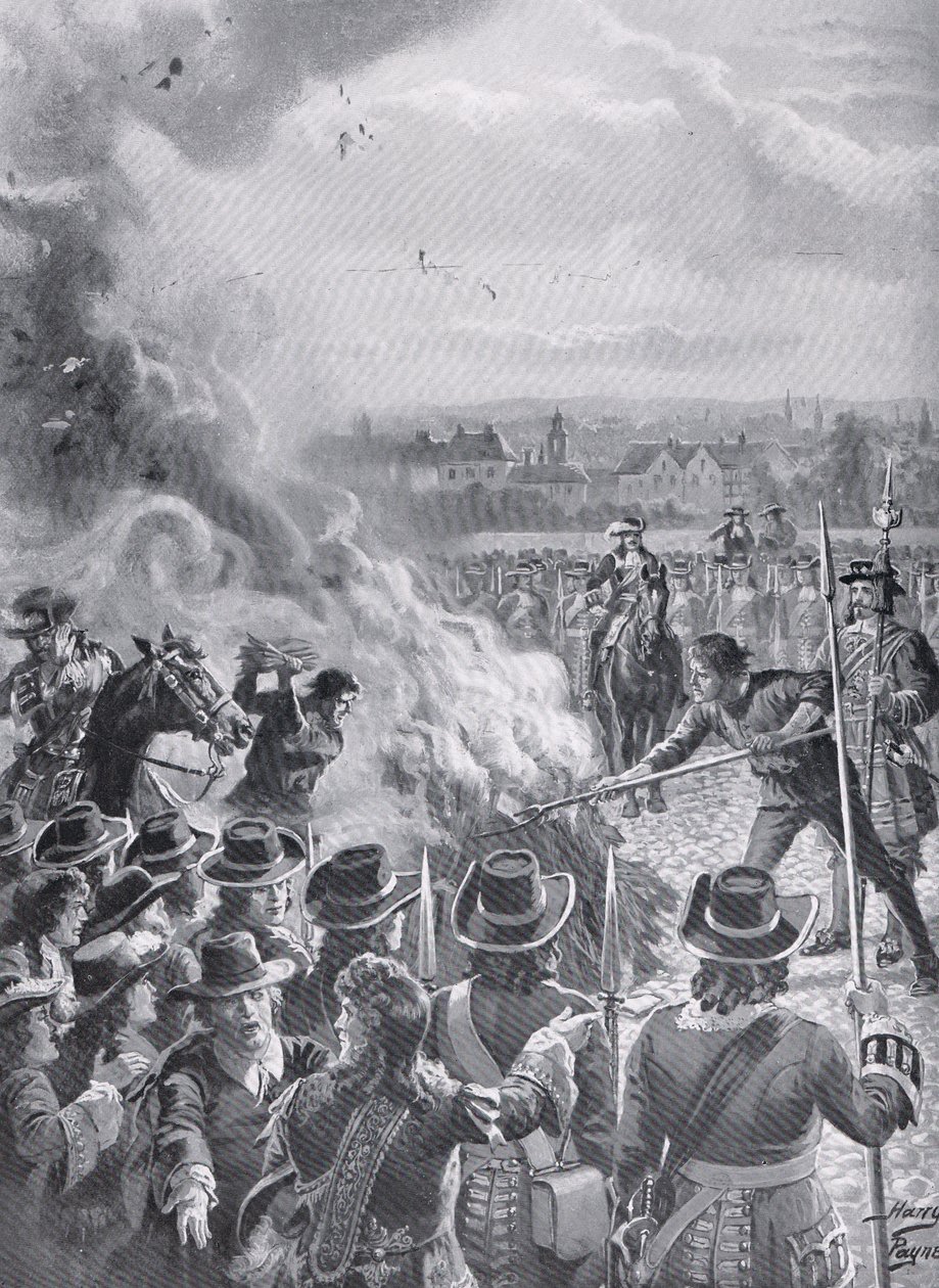 हैंगमैन द्वारा बर्निंग ऑफ़ द ब्लौंट्स पैम्फलेट, c.1910 द्वारा हेनरी ए। पायने