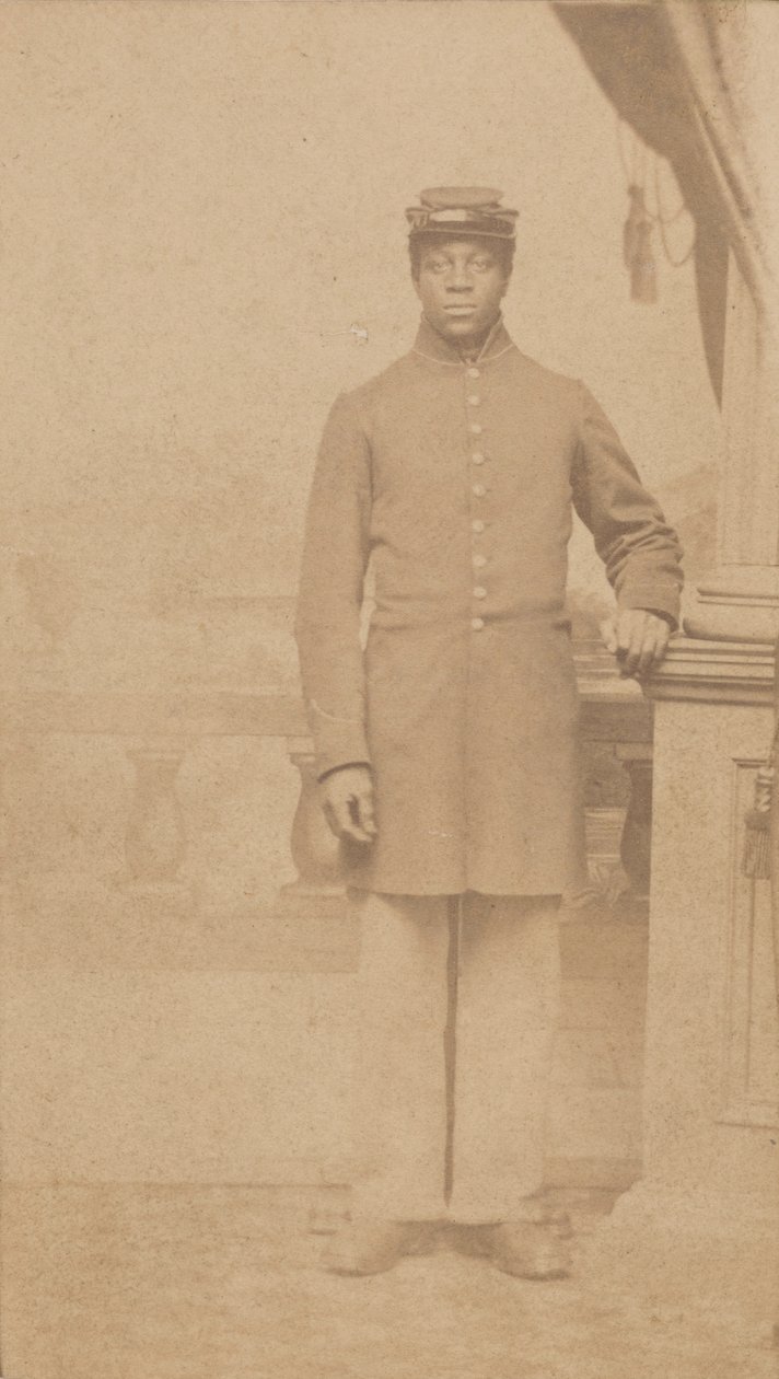 एक अज्ञात संघ सैनिक का कार्टे-डे-विज़िट, 1862-1884। द्वारा हेनरी सी. कुशिंग