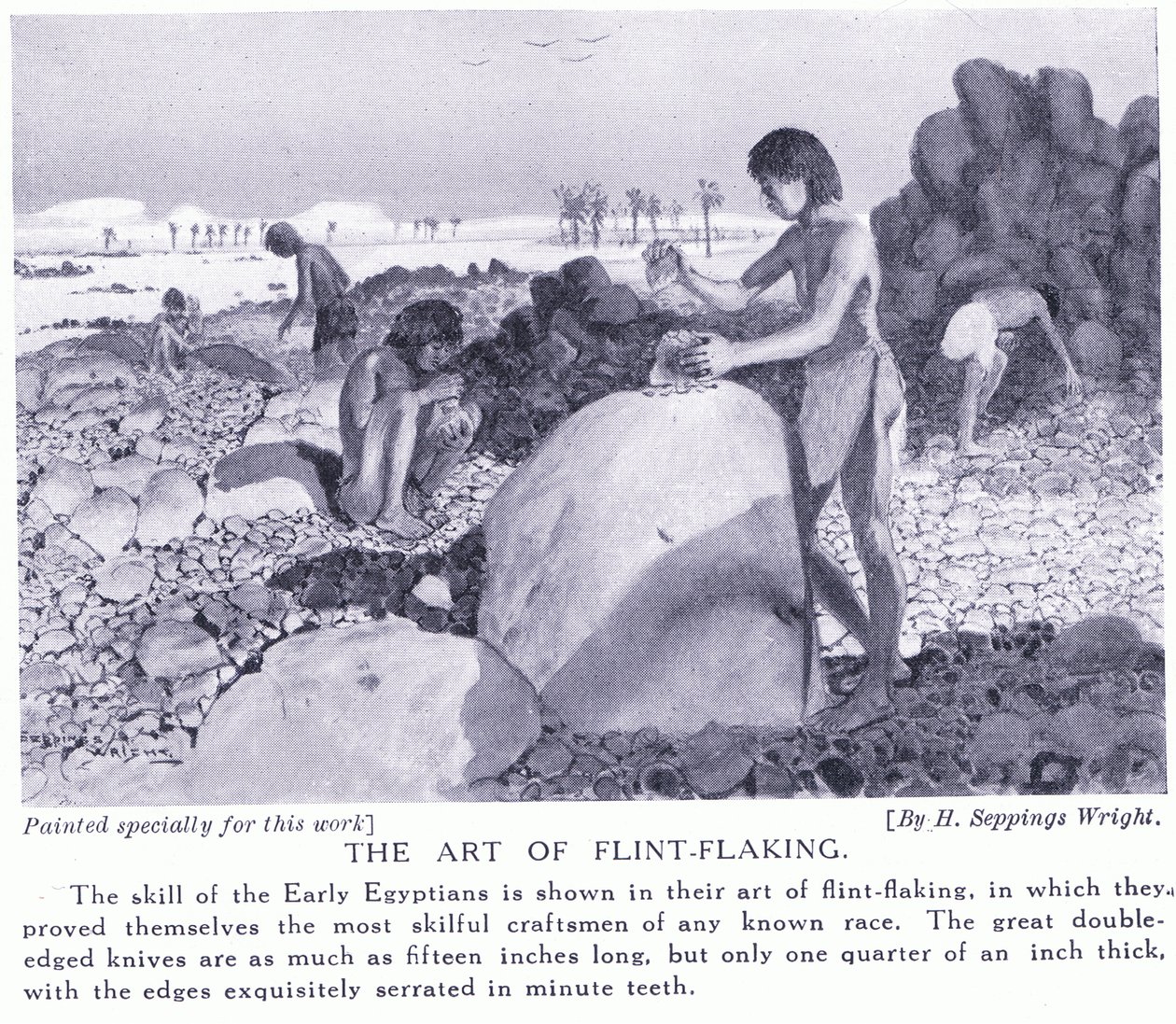 चकमक निर्माण की कला, c.1920 द्वारा हेनरी चार्ल्स सेपिंग्स राइट