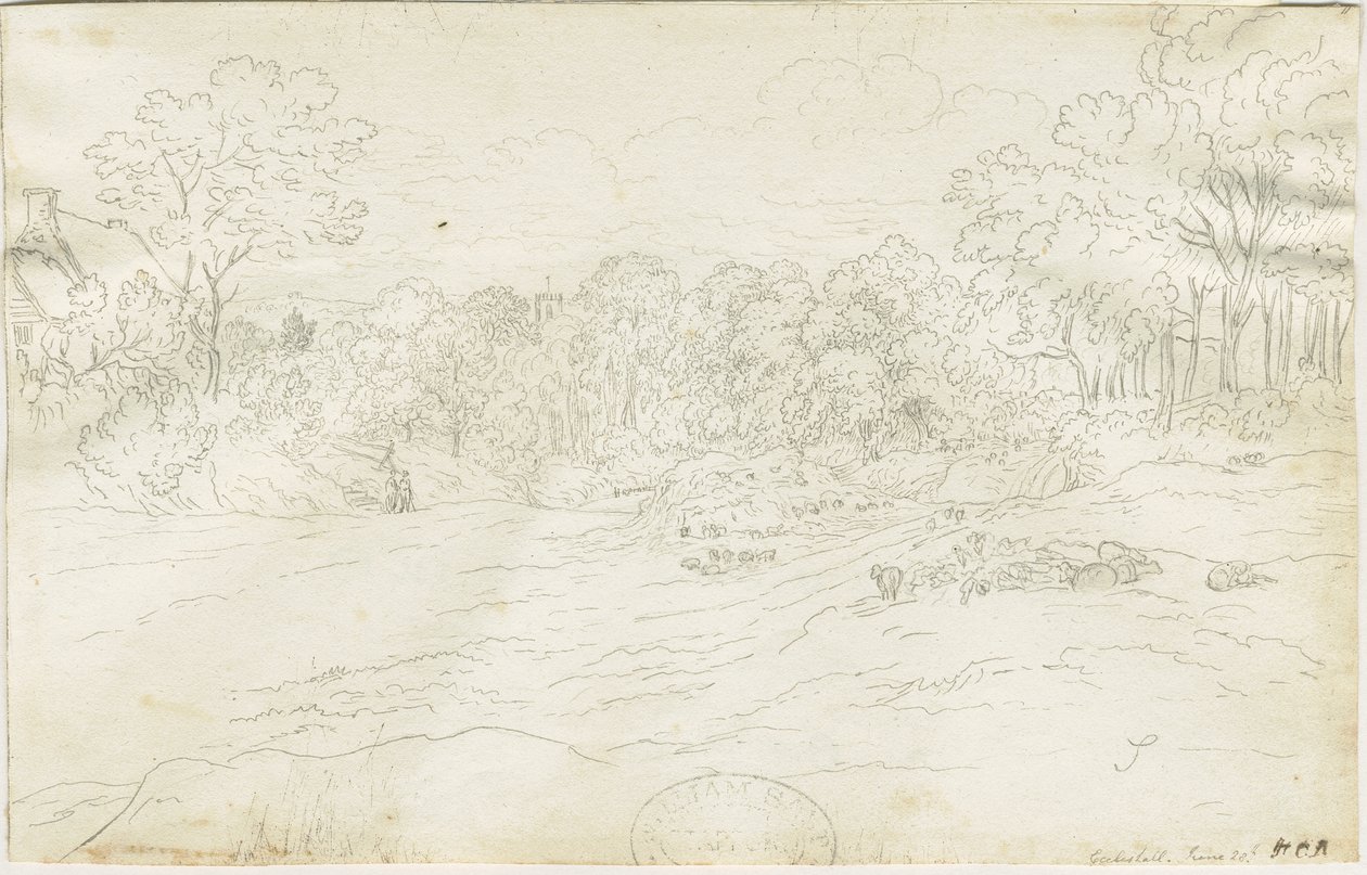 एक्लेशल विलेज: पेन ड्रॉइंग, एन डी [1788-1855] (ड्राइंग) द्वारा हेनरी कर्जन ऑलपोर्ट