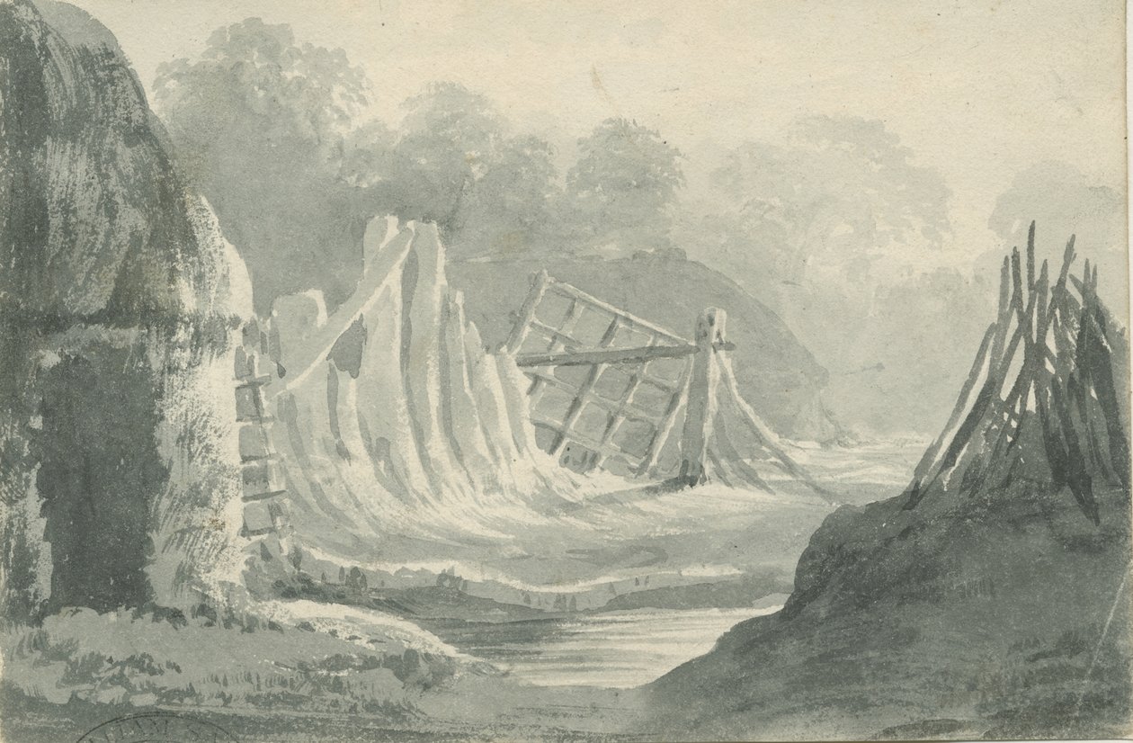 लिचफील्ड - एडियल: सेपिया वॉश ड्रॉइंग, एन डी [1788-1855] (ड्राइंग) द्वारा हेनरी कर्जन ऑलपोर्ट