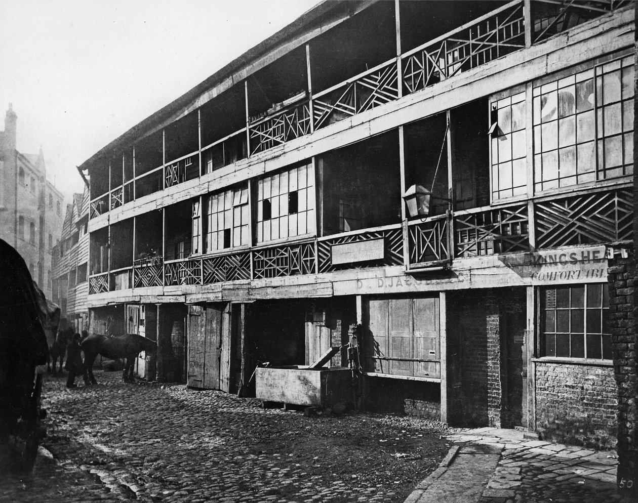 किंग्स हेड इन यार्ड, साउथवार्क, c.1881 द्वारा हेनरी डिक्सन