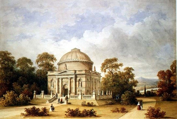 हैमिल्टन समाधि के लिए एक डिजाइन (जल रंग) द्वारा हेनरी एडमंड गुडरिज